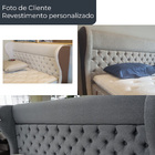 Cabeceira Para Cama Box King 213cm Bono Courino Marrom | Linh